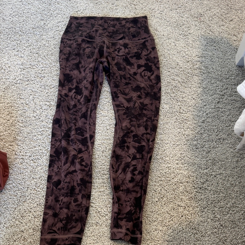 lululemon athletica Black Floral Leggings